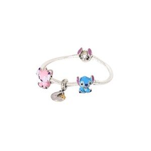 Pandora Silver Kids Bracelet with Pink and Blue Character Charms
